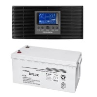 Комплект резервного питания Prologix 1200 (PLP1200XL) c АКБ Delux Gel 12V/200Ah