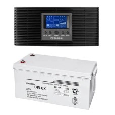 Комплект резервного питания Prologix 1200 (PLP1200XL) c АКБ Delux Gel 12V/200Ah