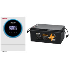 Комплект резервного питания Sorotec REVO VM IV PRO-T 4kW/24V c АКБ LiFePO4 25.6V/200Ah 5120Wh