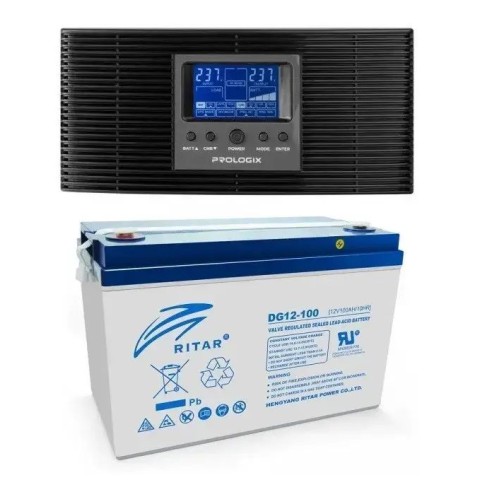 Комплект резервного питания Prologix 1200 (PLP1200XL) c АКБ Ritar Gel 12V/100Ah