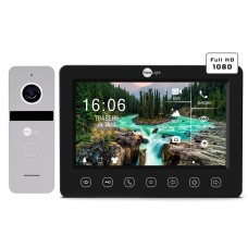 Комплект видеодомофона NeoLight KAPPA+ HD Black и панель вызова SOLO FHD Silver