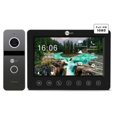 Комплект видеодомофона NeoLight KAPPA+ HD Black и панель вызова SOLO FHD Graphite