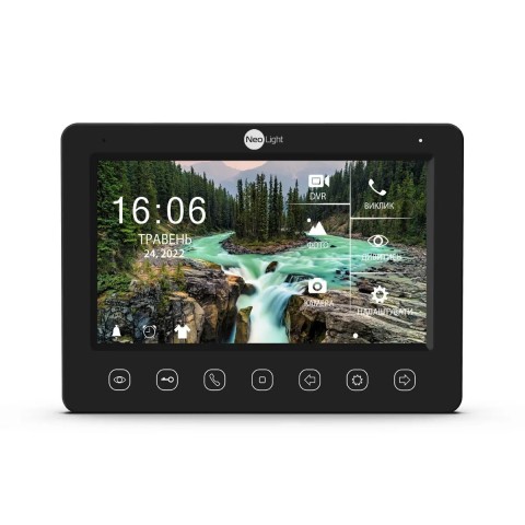 Комплект видеодомофона NeoLight KAPPA+ HD Black и панель вызова SOLO FHD Graphite
