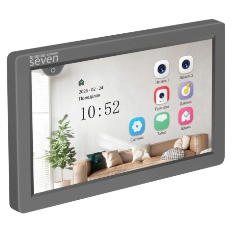 Відеодомофон 7 дюймів SEVEN DP-7570 FHD IPS grey