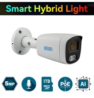 IP-відеокамера 5 Мп SEVEN IP-7225PA-DL white 4 мм з розумним подвійним підсвічуванням