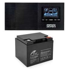 Комплект резервного питания SEVEN I-7964 1200ВА/1000Вт c АКБ LiFePo4 12.8V/50Ah
