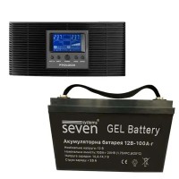 Комплект резервного питания Prologix 600 (PLP600XL) c АКБ SEVEN Gel 12V/100Ah