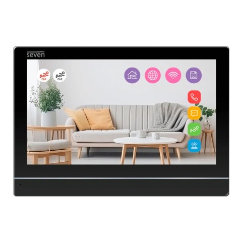 Відеодомофон 7 дюймів з Wi-Fi SEVEN DP-7576-W2K black