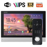 Комплект Wi-Fi домофона 7 дюймов с вызывной панелью SEVEN DP-7579/07Kit black