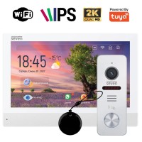 Комплект Wi-Fi домофона 7 дюймов с вызывной панелью SEVEN DP-7579/03Kit white