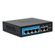 Хмарно керований 6-ти портовий PoE комутатор SEVEN PS204D-12V (Cloud POE: 4, UP: 2)