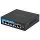 Хмарно керований 6-ти портовий PoE комутатор SEVEN PS204D-12V (Cloud POE: 4, UP: 2)