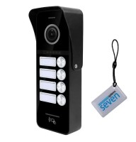 Виклична панель домофону з вбудованим зчитувачем карток SEVEN CP-7504/4 RFID black