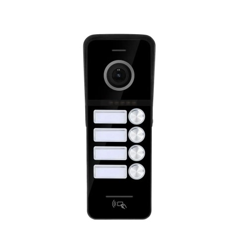 Виклична панель домофону з вбудованим зчитувачем карток SEVEN CP-7504/4 RFID black