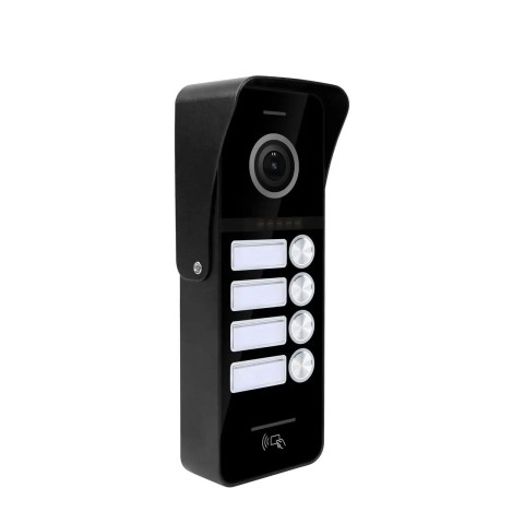 Виклична панель домофону з вбудованим зчитувачем карток SEVEN CP-7504/4 RFID black