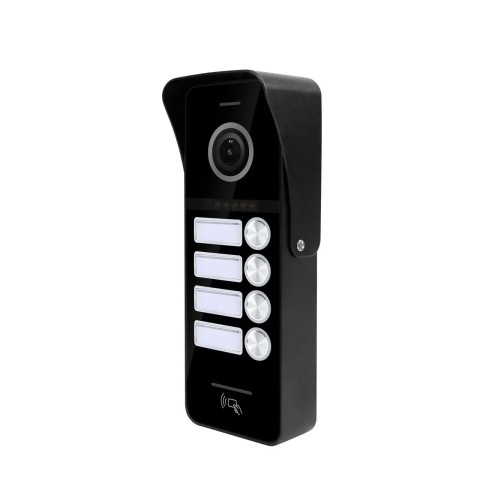 Виклична панель домофону з вбудованим зчитувачем карток SEVEN CP-7504/4 RFID black