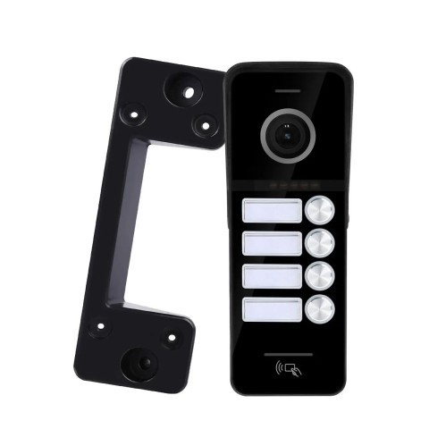 Виклична панель домофону з вбудованим зчитувачем карток SEVEN CP-7504/4 RFID black