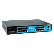 Хмарно керований гігабітний 19-ти портовий PoE комутатор SEVEN GPS316 (Cloud POE: 16G, UP: 2G+1SFP)
