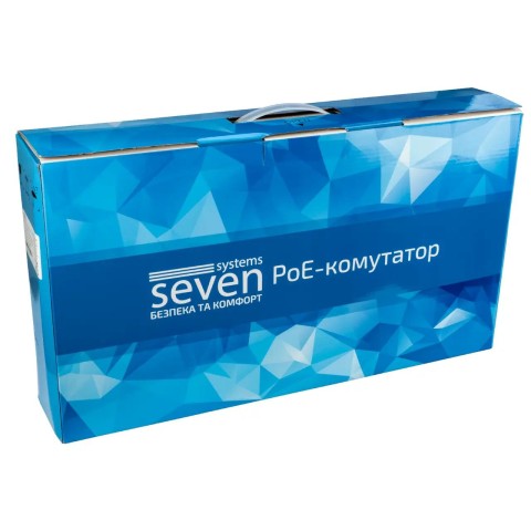 PoE комутатор 24 порти SEVEN P-73224G-2SFP (POE: 24, UP: 2 Combo G / SFP)
