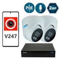 Комплект відеоспостереження на 2 купольні 1080p IP-відеокамери SEVEN 2D2