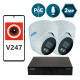 Комплект відеоспостереження на 2 купольні 1080p IP-відеокамери SEVEN 2D2