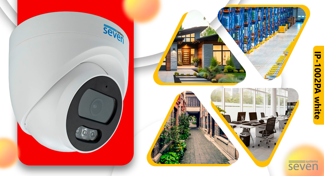 Застосування камери відеоспостереження SEVEN IP-1002PA white