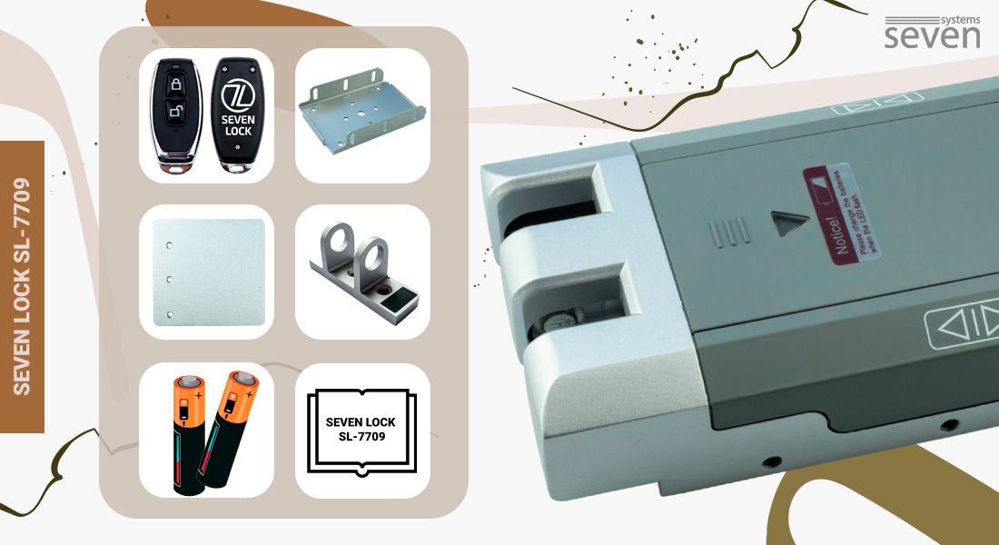 Розумний дверний замок невидимка SEVEN LOCK SL-7709 SEVEN LOCK SL-7709 поставляється з усім необхідним для стандартного встановлення та початку роботи.
